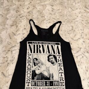 NIRVANA Black Concert Graphic Tank Top